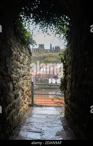 Tunnel hurlant (tunnel Dracula) Whitby, North Yorkshire, Royaume-Uni Banque D'Images