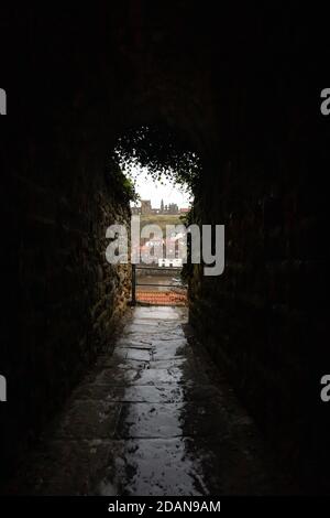 Tunnel hurlant (tunnel Dracula) Whitby, North Yorkshire, Royaume-Uni Banque D'Images