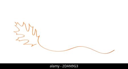 Tendinde feuille d'automne isolée sur fond blanc illustration vecteur EPS10 Illustration de Vecteur