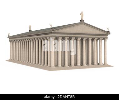 Temple grec isolé Banque D'Images