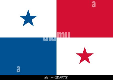 Drapeau national de la République du Panama. Concepts et antécédents professionnels. Illustration de Vecteur