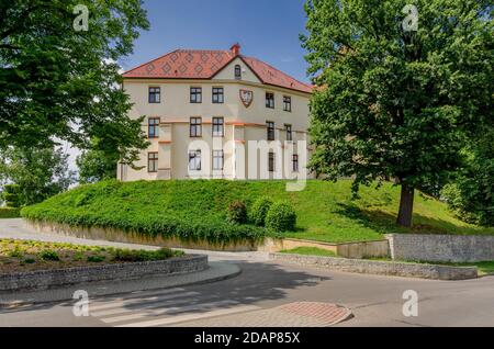 OSWIECIM, PROVINCE DE LA POLOGNE, POLOGNE; ger.: Auschwitz. Le château d'Oswiecim. Banque D'Images