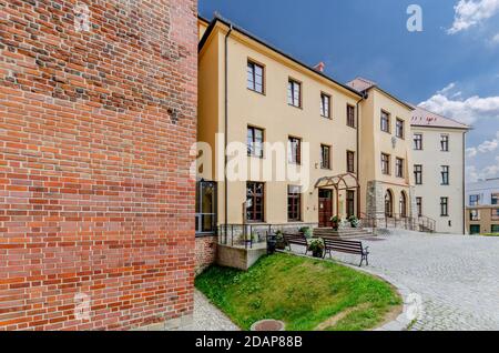 OSWIECIM, PROVINCE DE LA POLOGNE, POLOGNE; ger.: Auschwitz. Le château d'Oswiecim. Banque D'Images