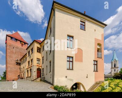 OSWIECIM, PROVINCE DE LA POLOGNE, POLOGNE; ger.: Auschwitz. Le château d'Oswiecim. Banque D'Images