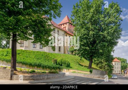 OSWIECIM, PROVINCE DE LA POLOGNE, POLOGNE; ger.: Auschwitz. Le château d'Oswiecim. Banque D'Images