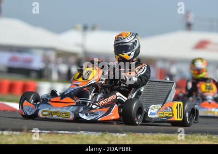 Carrière de karting international de Max Verstappen. Banque D'Images