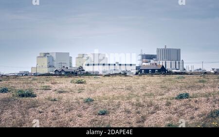 La centrale nucléaire de Dungeness, dans le Kent, au Royaume-Uni. Banque D'Images