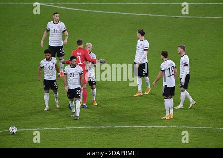 Leipzig, Allemagne. 14 novembre 2020. Les joueurs se motivent avant le lancement. GES/football/UEFA Nations League: Allemagne - Ukraine, 11/14/2020 football/football: UEFA Nations League: Allemagne contre Ukraine, Leipzig, 14 novembre 2020 | usage dans le monde crédit: dpa/Alay Live News Banque D'Images