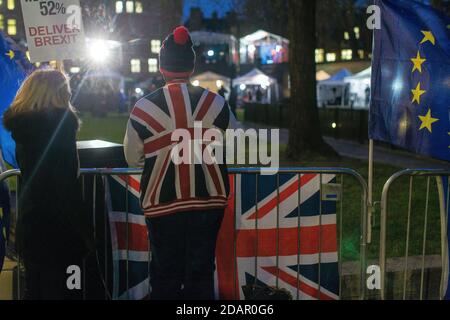 GRANDE-BRETAGNE / Angleterre / Londres / les militants pro-Brexit protestent devant les chambres du Parlement le 29 janvier 2019 à Londres, Royaume-Uni. Banque D'Images