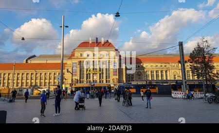 Leipzig Central Station Building, Leipzig, Saxe, Allemagne Banque D'Images