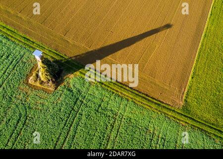 Enregistrement UAV, Bade-Wurtemberg, haut stand, automne dans la vallée de Rems, Allemagne Banque D'Images
