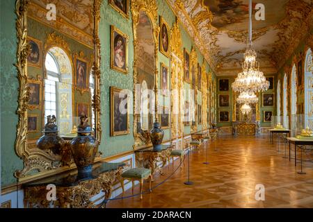 Green Gallery, Reiches Zimmer, Munich Residence, Munich, haute-Bavière, Bavière, Allemagne Banque D'Images