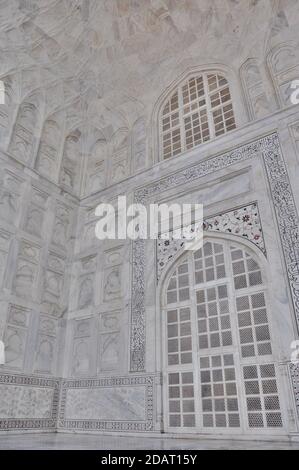 Détails en architecture (Taj Mahal, Inde) Banque D'Images