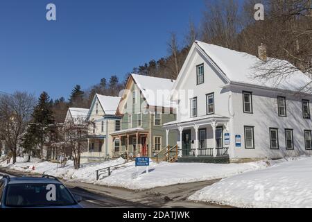 MONTPELIER, VERMONT, États-Unis - 20 FÉVRIER 2020 : vue sur la ville de la capitale du Vermont en hiver Banque D'Images