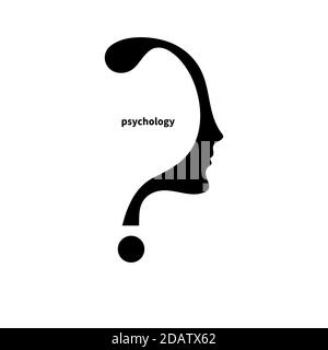 Profil humain en forme de point d'interrogation Illustration de Vecteur
