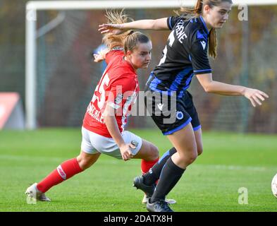 Angleur, Belgique. 14 novembre 2020. Davinia Vanmechelen de Standard (25) photographiée lors d'un match de football féminin entre Standard Femina de Liège et Club Brugge YLA le septième jour de match de la saison 2020 - 2021 de la Super League belge Scooore Womens, samedi 14 novembre 2020 à Angleur, Belgique . PHOTO SPORTPIX.BE | SPP | DAVID CATRY David Catry | Sportpix.be | SPP Credit: SPP Sport Press photo. /Alamy Live News Banque D'Images