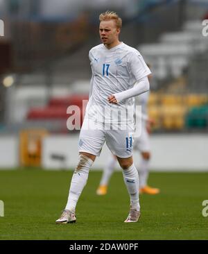 Tallaght Stadium, Dublin, Leinster, Irlande. 15 novembre 2020. 2021 Championnat d'Europe de moins de 21 ans qualificateur, Irlande de moins de 21 ans contre Iceland U21; Iceland scorer Sveinn Gudjohnsen Credit: Action plus Sports/Alamy Live News Banque D'Images