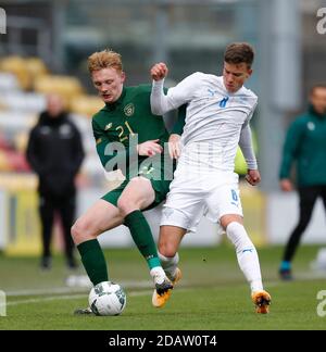 Tallaght Stadium, Dublin, Leinster, Irlande. 15 novembre 2020. 2021 Championnat d'Europe de moins de 21 ans qualificateur, Irlande de moins de 21 ans contre Iceland U21; Liam balance remporte le ballon pour la République d'Irlande crédit: Action plus Sports/Alay Live News Banque D'Images