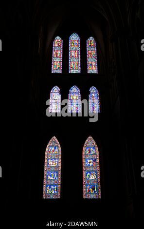 Vitraux cathédrale de Lincoln octobre 2020 Banque D'Images