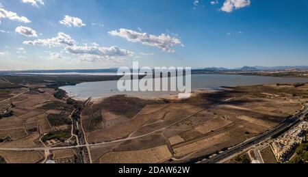 Salins, salinas prises avec Mavic Pro photographie de drone de la Mata, Torrevieja, Costa Blanca, Alicante, Espagne Banque D'Images