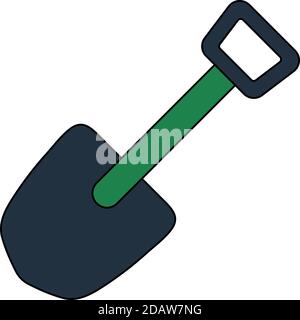 Icône du Camping Shovel. Contour modifiable avec Color Fill Design. Illustration vectorielle. Illustration de Vecteur