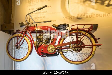 Indian Motorcycle 7hp, 1918, PS.SPEICHER Museum, Einbeck, Basse-Saxe, Allemagne Banque D'Images