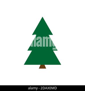 Illustration vectorielle des arbres de Noël, arbres verts de diverses sortes, épinette poussant dans la forêt, Noël Illustration de Vecteur