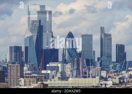 Gratte-ciels dans la City de Londres, Angleterre Royaume-Uni Banque D'Images