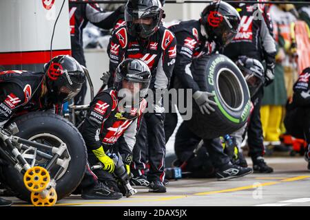 Tuzla près d'Istanbul, Turquie. 15 novembre 2020. Haas F1 Team, ambiance Pitstop pendant le Grand Prix de Formule 1 DHL Turque 2020, du 13 au 15 novembre 2020 sur le Parc Intercity Istanbul, à Tuzla, près d'Istanbul, Turquie - photo Florent Gooden / DPPI / LM crédit: Gruppo Editoriale LiveMedia / Alay Live News Banque D'Images