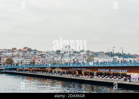 Vue panoramique sur Istanbul avec mosquées et Bosphore. Attractions et Voyage à Istanbul Banque D'Images