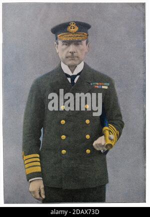 Portrait rétro de l'amiral sir John Jellicoe. Amiral de la flotte John Rushworth Jellicoe, 1er comte Jellicoe, (1859 – 1935) était un officier de la Marine royale. Banque D'Images