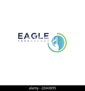 logo simple à tête aigle Illustration de Vecteur