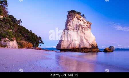 Matin à Cathedral Cove près de Hahei, Nouvelle-Zélande Banque D'Images