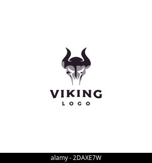 Logo Viking Armor Helmet Illustration de Vecteur