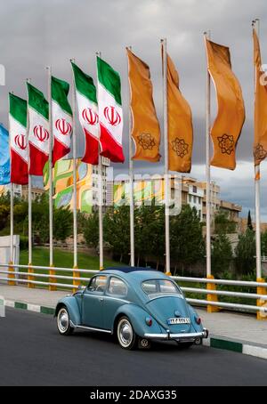 Volkswagen Classic à Téhéran, Iran Banque D'Images