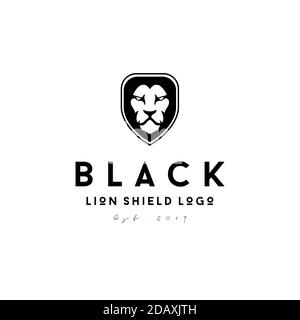 Protection de sécurité avec logo lion Illustration de Vecteur