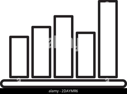 barres de statistiques style de ligne icône vecteur illustration conception Illustration de Vecteur