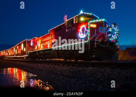 Train canadien Pacifique Hihiday au lieu historique national de Steamtown, Scranton, Pennsylvanie Banque D'Images