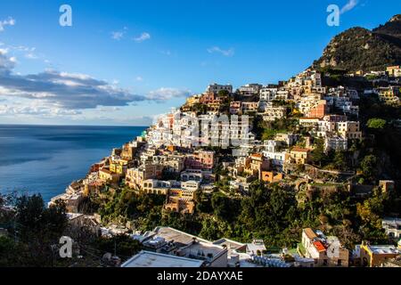 Positano, province de Salerne, côte amalfitaine, Italie Banque D'Images