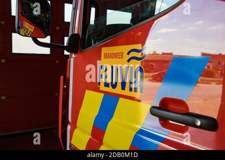 L'illustration montre un camion d'incendie de la zone de pompier Fluvia à Waregem, jeudi 30 juillet 2020. BELGA PHOTO KURT DESPLENTER Banque D'Images