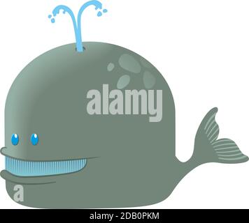 Une belle illustration d'une baleine. Illustration de Vecteur