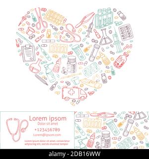 des bouées de santé en forme de cœur. Modèle vectoriel Illustration de Vecteur