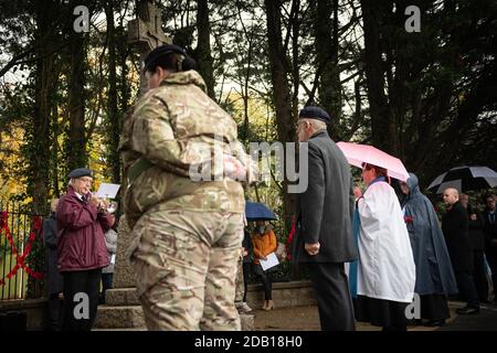 Mémorial de guerre de Brislington, Bristol, Royaume-Uni. 8 novembre 2020. Bien qu'aucune commémoration officielle n'ait eu lieu au Bristol Cenotaph situé dans le centre Banque D'Images