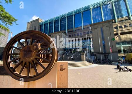 L'illustration montre la gare du Nord Bruxelles-Nord- Brussel-Noord à Saint-Josse-ten-Noode - Sint-Joost-ten-Node dans la région de Bruxelles, Banque D'Images