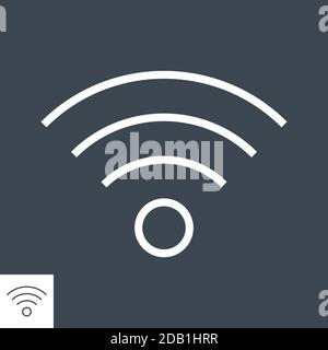 Wi Fi fine ligne Icône vecteur. Illustration de Vecteur