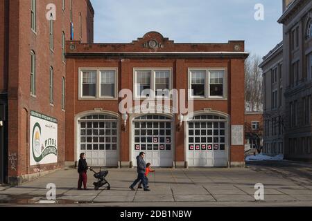 MONTPELIER, VERMONT, États-Unis - 20 FÉVRIER 2020 : vue sur la ville de la capitale du Vermont en hiver Banque D'Images