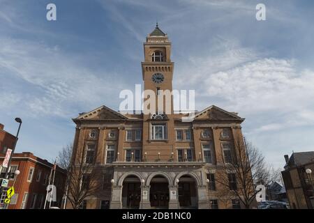 MONTPELIER, VERMONT, États-Unis - 20 FÉVRIER 2020 : vue sur la ville de la capitale du Vermont en hiver Banque D'Images