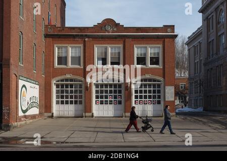 MONTPELIER, VERMONT, États-Unis - 20 FÉVRIER 2020 : vue sur la ville de la capitale du Vermont en hiver Banque D'Images