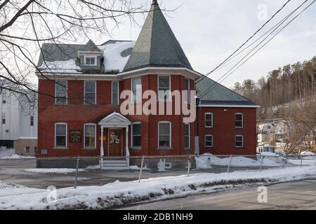 MONTPELIER, VERMONT, États-Unis - 20 FÉVRIER 2020 : vue sur la ville de la capitale du Vermont en hiver Banque D'Images