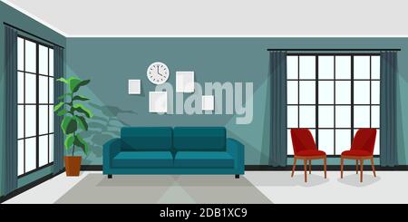 Arrière-plan intérieur pour la visioconférence illustration vectorielle Illustration de Vecteur